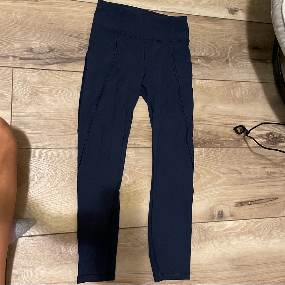 Navy lululemon 25” leggings